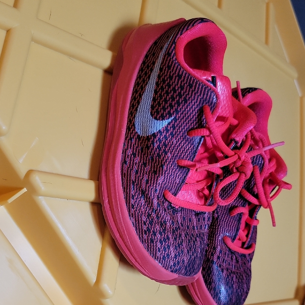 Nike KD Kids Hyper Red and Black Sneakers